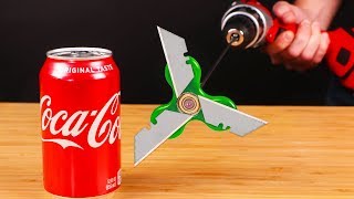 COCA COLA VS DRILL POWERED CHAINSAW
