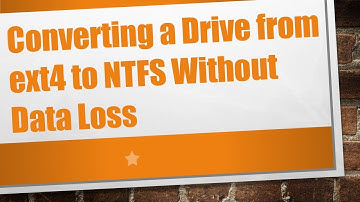 Converting a Drive from ext4 to NTFS Without Data Loss