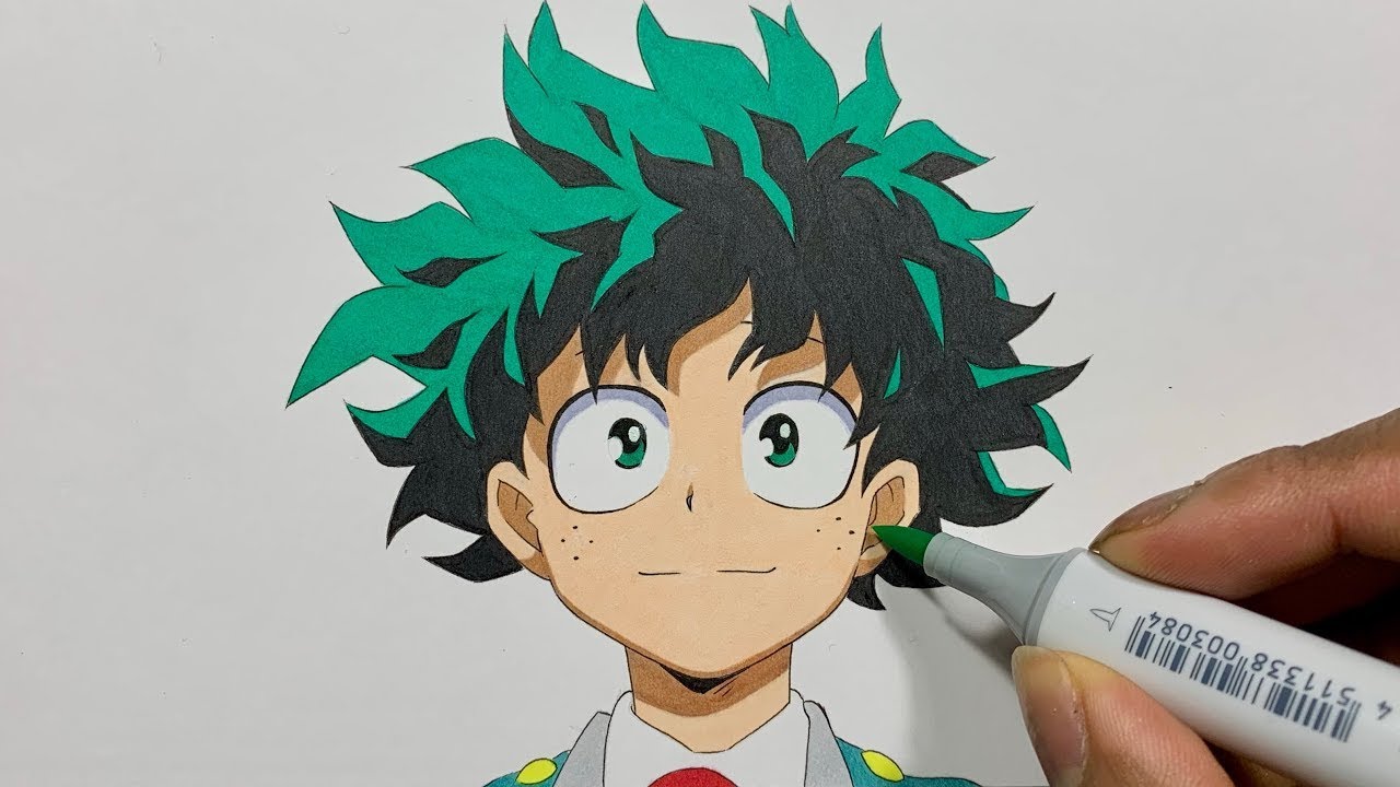 How To Draw Deku Izuku Midoriya My Hero Academia Kawaii Art Style | The ...