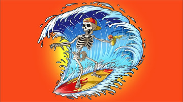 Skeleton Surfer step by step using Adobe Illustrator l Vector Art