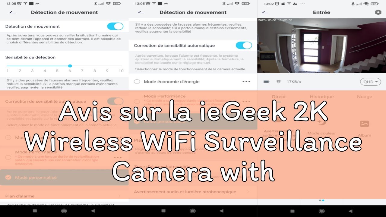 Avis sur la ieGeek 2K Wireless WiFi Surveillance Camera with Battery, Night Vision, Colour and AI &