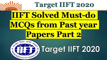 IIFT Solved Previous Year Questions 2 | IIFT Preparation | Important Questions for IIFT Exam