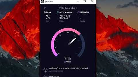 Spectrum Ultra 400 Mbps speed test