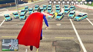 SUPERMAN vs 10 STERNE POLIZEI in GTA 5! (★★★★★)