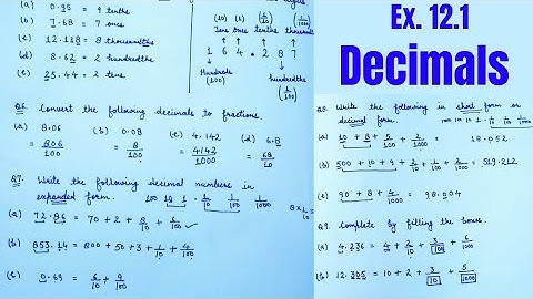 🎯Decimals class 4 // Maths Worksheet for class 4th // Decimal // Maths for class 4th