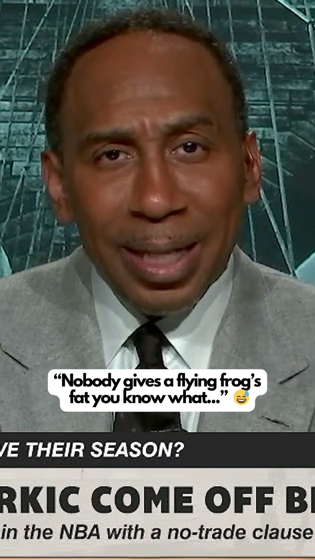 Nobody gives a WHAT, Stephen A.? ??