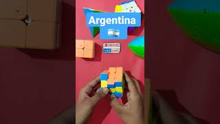 How To Make Flag Of Argentina 🇦🇷 On Rubik's cube/Argentina Flag Kaise Banaye #rubik #Argentina #flag