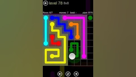 Flow Free - 8X8 Level 78 Mania Walkthrough