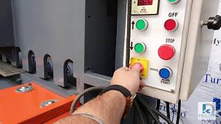 How to operate a panel controlled hydraulic shearing machine