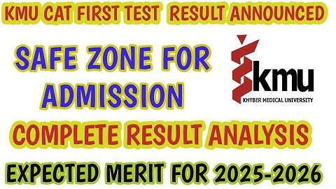 KMU CAT test 2025 result | Expected merit for admission 2025-2026 | First test analysis