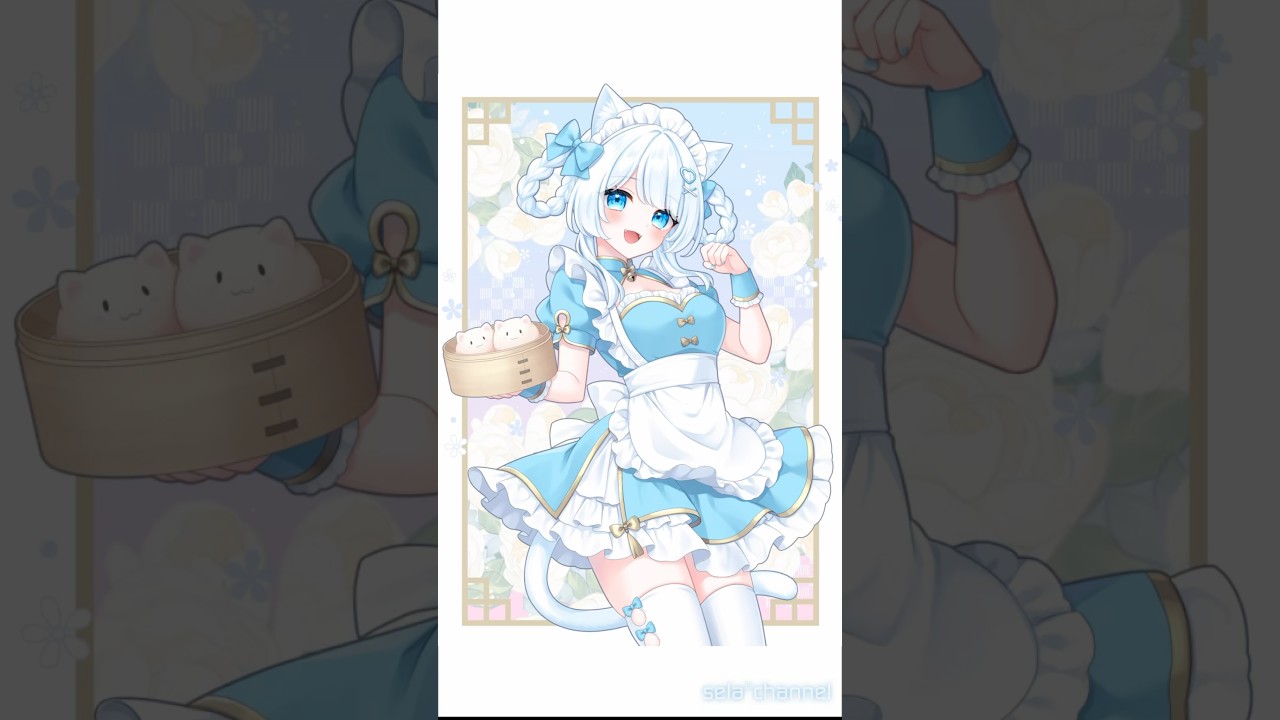 猫耳チャイナメイドちゃん描いた! #イラストメイキング