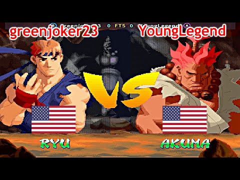 Street Fighter Alpha 2 - greenjoker23 vs YoungLegend FT5