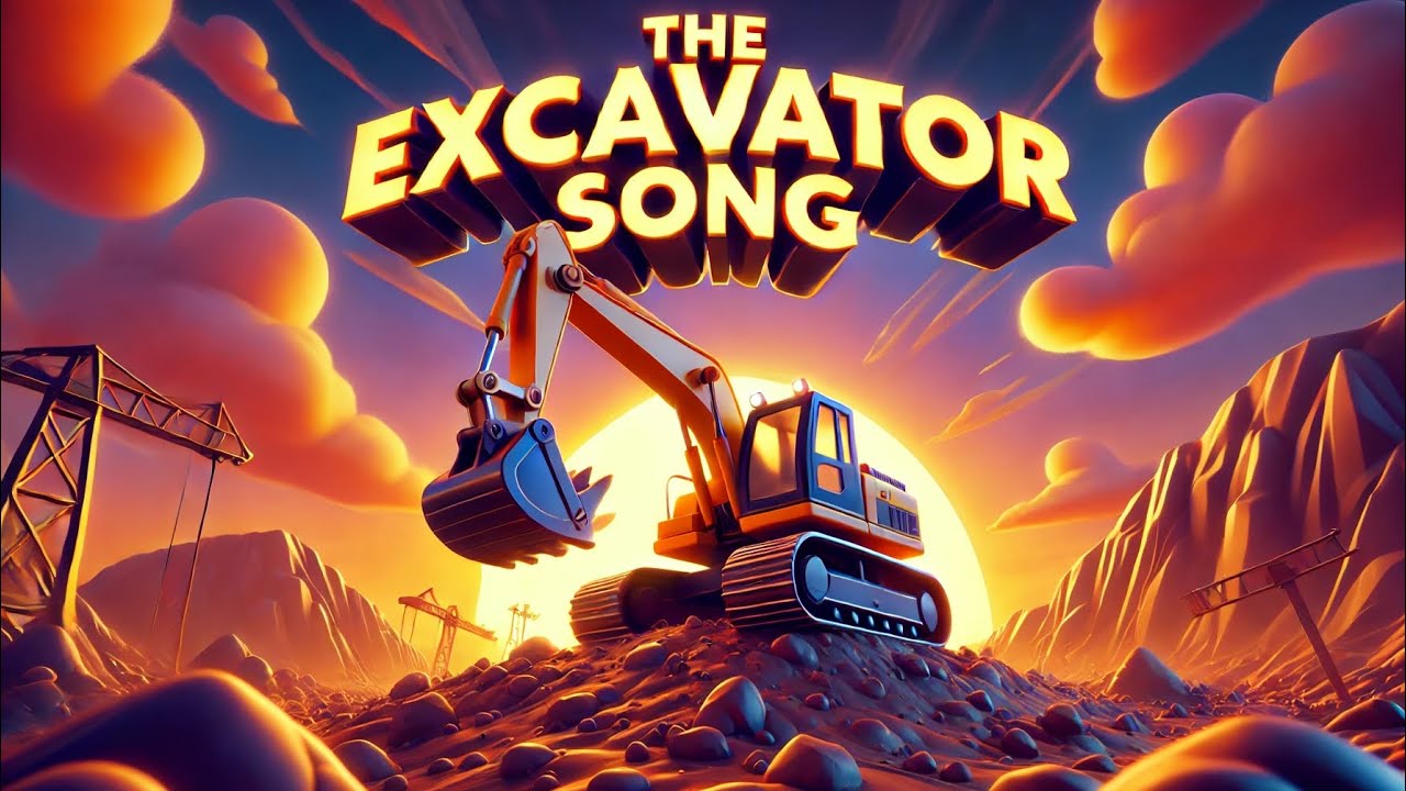 The Excavator Song 🦾💪🏻 | Kids songs, Vehicle song | Sing Along Safari ...