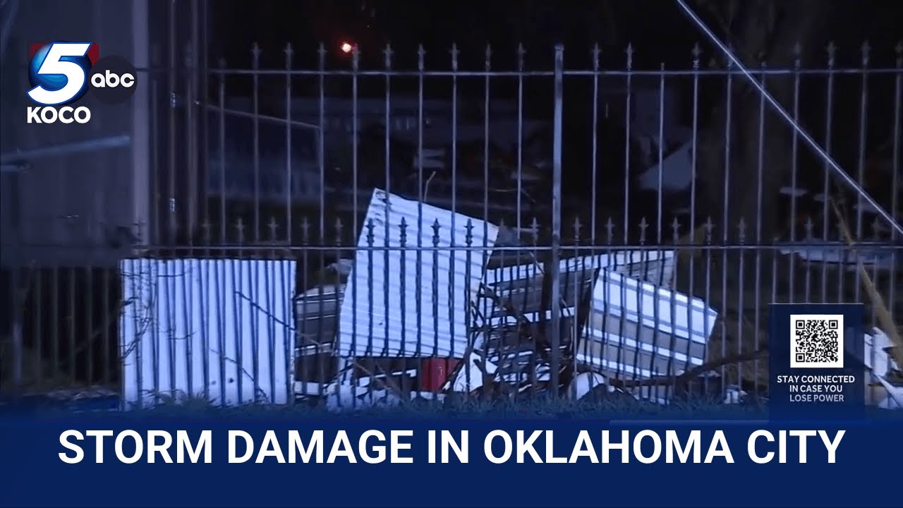 Storm damage spotted in southwest Oklahoma City - YouTube