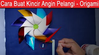 how to make a rainbow windmill from origami paper