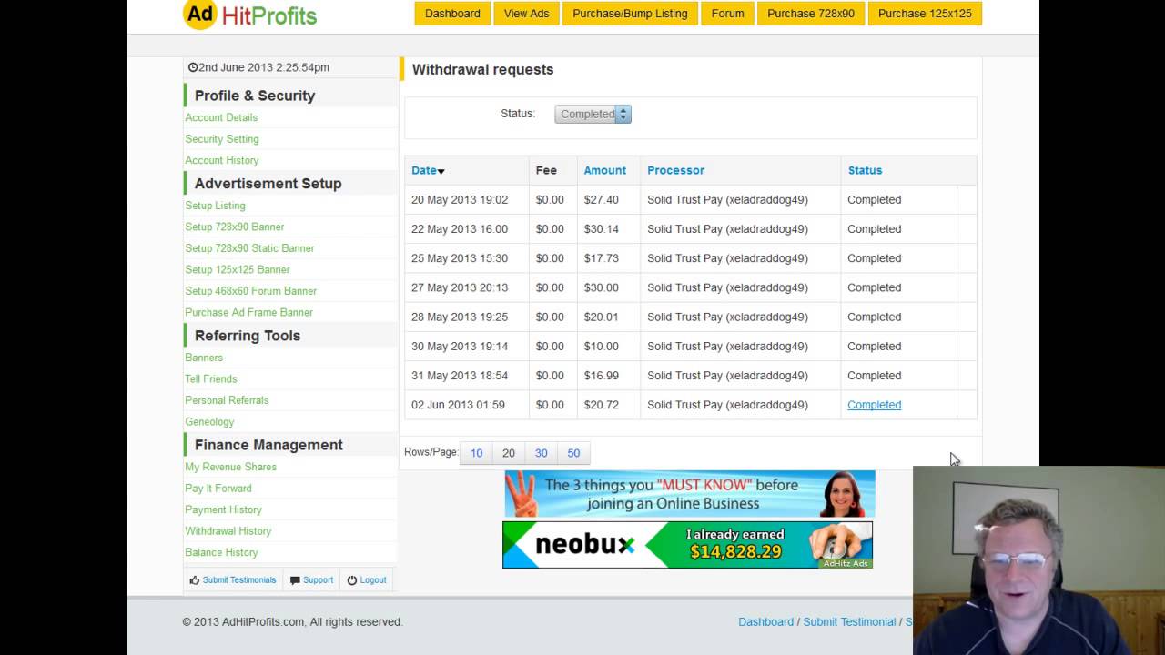 Ad Hit Profits This Program PAYS! You Your Money On Every Request In AdHitProfits Awesome!