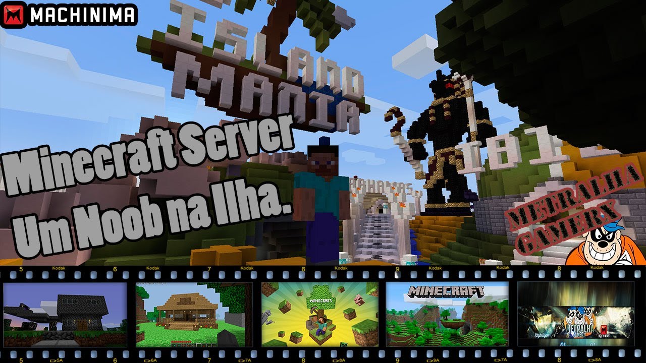 Minecraft Server Island Mania Noob na Ilha. - YouTube