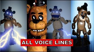 Freddy Fazbear ALL VOICE LINES - FNAF AR Special Delivery