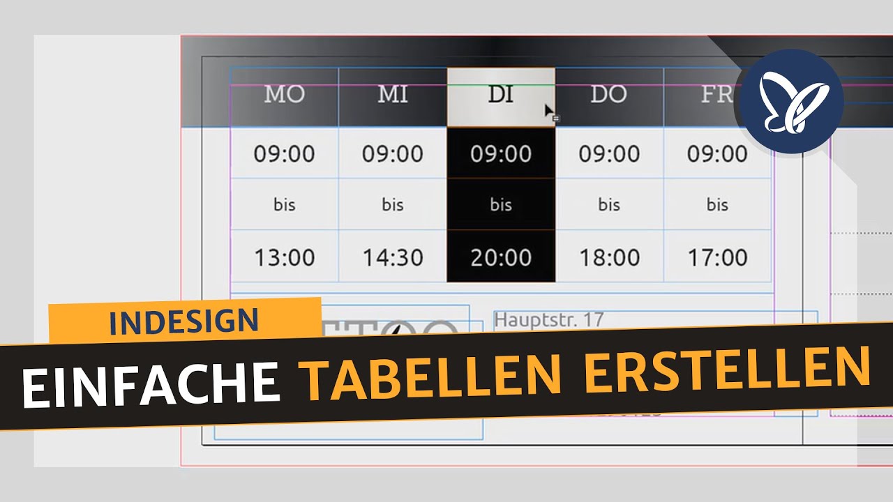 New InDesign-Tutorial: Einfache Tabellen erstellen