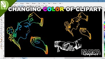 Convert clipart to CDR file, Changing color of clipart in coreldraw