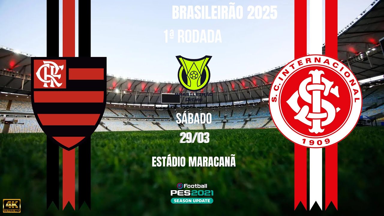FLAMENGO x INTERNACIONAL | BRASILEIRÃO 2025 | 1ª RODADA | Gameplay 4K ...