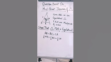 Question based on - Mid Point Theorem Of Triangle  #maths #theorem