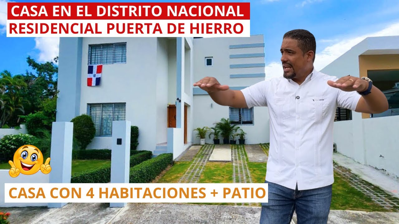 CASA CON 4 HABITACIONES MAS AMPLIO PATIO EN EL DISTRITO NACIONAL | RESIDENCIAL PUERTA DE HIERRO