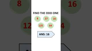 pick odd one out #aptitude #math  #oddoneout