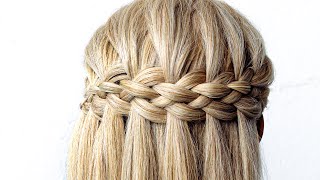 5 Strand Waterfall Braid the easy way #shorts