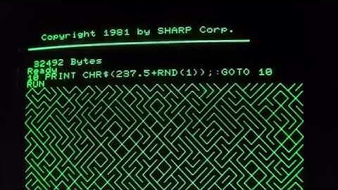 10 PRINT on a Sharp MZ-80A (BASIC & BASIC Compiler)