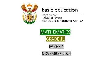 GRADE 11 MATHS PAPER 1 (TERM 4)
