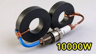 100% Get 220v 10000w free electricity energy self running by spark plug with two big magnet