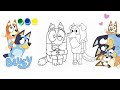 How to Draw Bluey 😱 Bluey and Bingo Step by Step Cartoon Drawing | Bluey