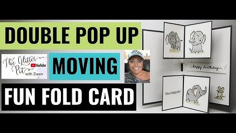 🔴 Double  Pop  Up  Moving  Fun  Fold  Card  Glitter  Pit
