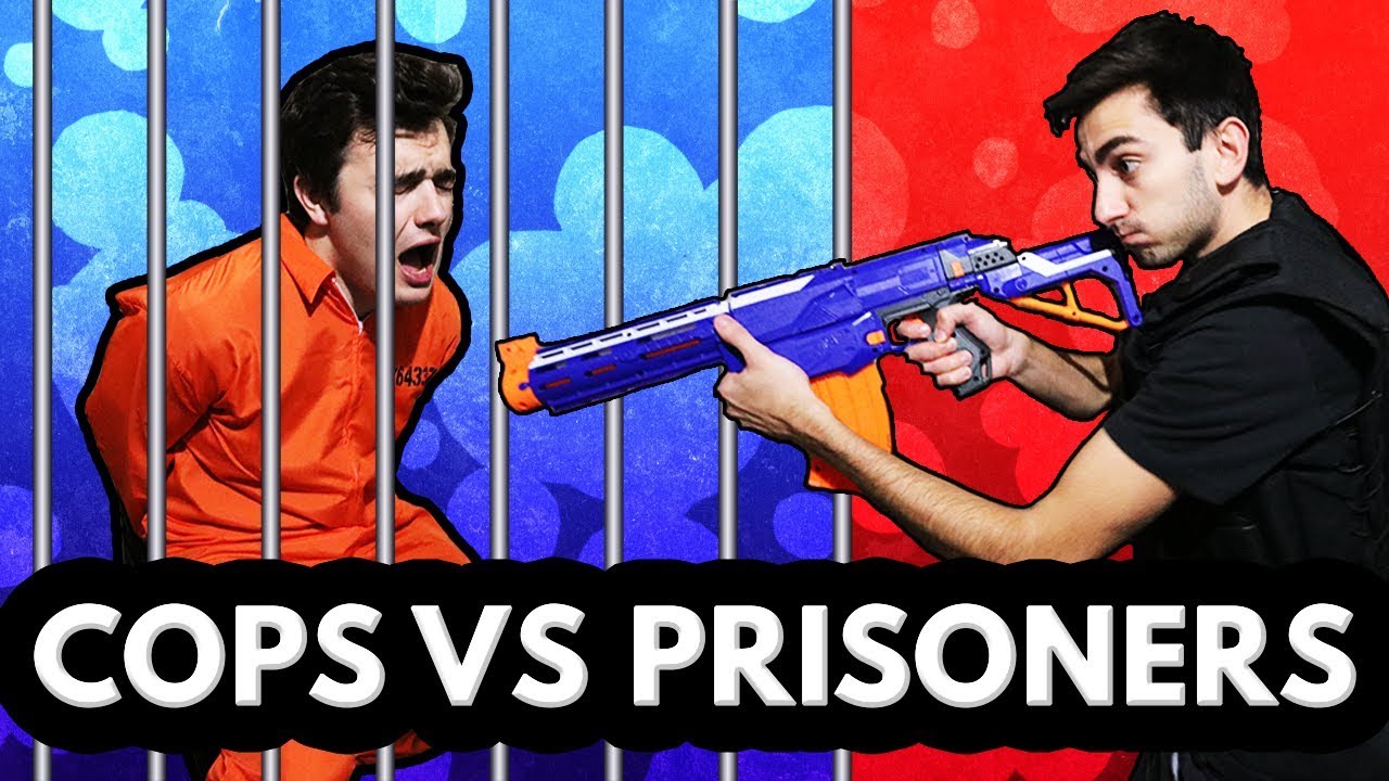 games people play NERF WAR: Cops vs Prisoners Challenge! (Real Life Nerf Challenge)