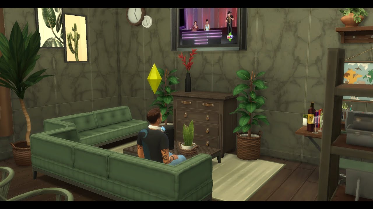 MIDCENTURY MODERN APARTMENT + CC-list | Sims 4 Speed Build