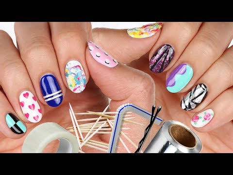 10 Nail Art Designs Using HOUSEHOLD ITEMS! | The Ultimate Guide #5