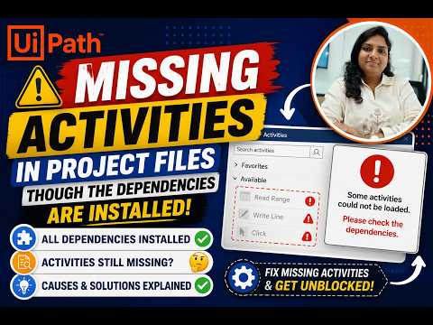 Missing activities in Project files though the dependencies are installed