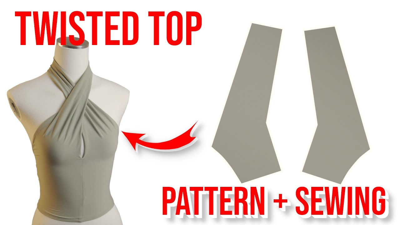 How to make twisted top, beautiful Halter neck design.
