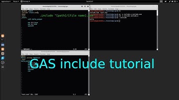 GAS x64 GNU Assembler include tutorial in Linux