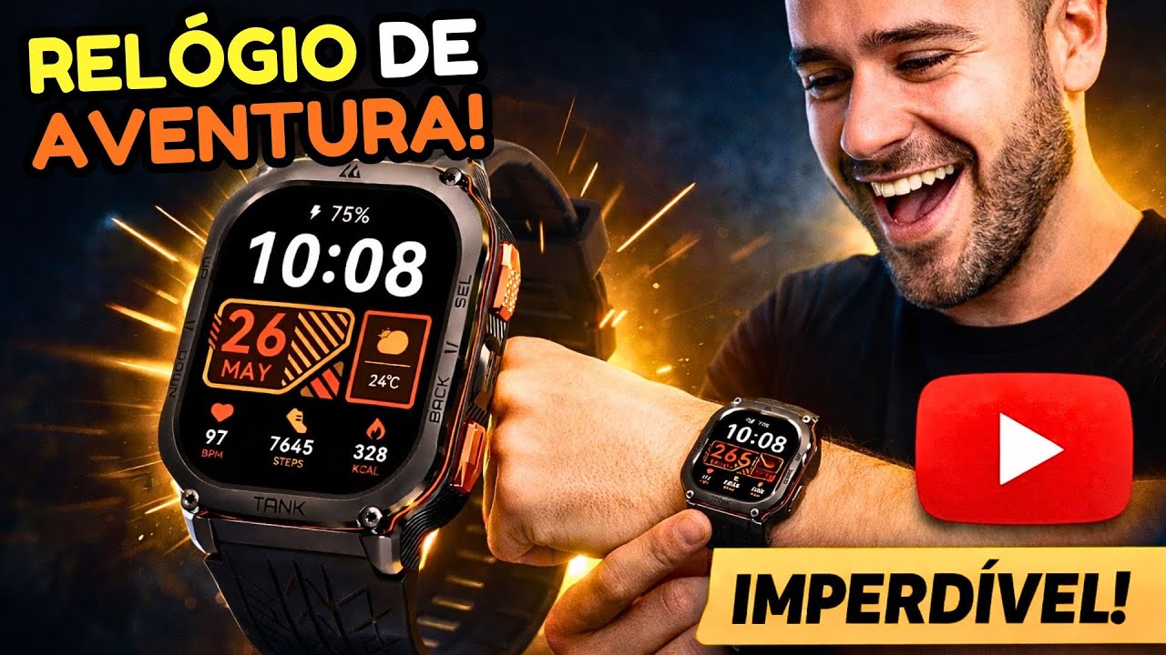 KOSPET Relógio Inteligente Tank M3 Ultra com GPS! O Melhor Smartwatch Robusto na Amazon! ⌚🔥