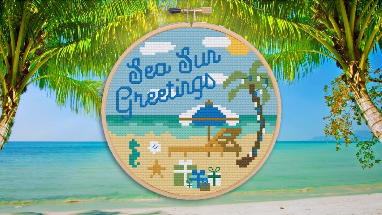 Beach Cross Stitch Pattern Ocean Cross Stitch Beginner 