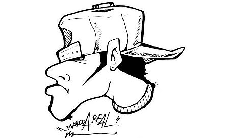 How to draw a graffiti character by wizard.