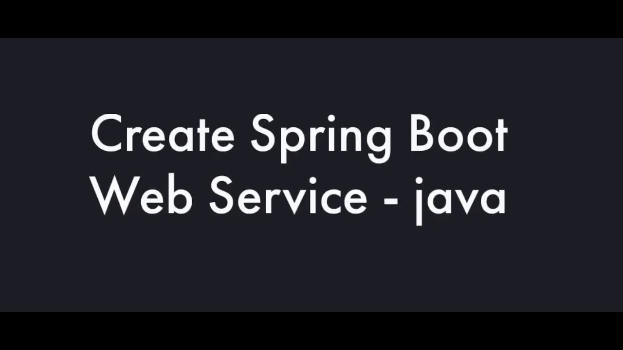 Java - spring boot web-service demo with source code - YouTube