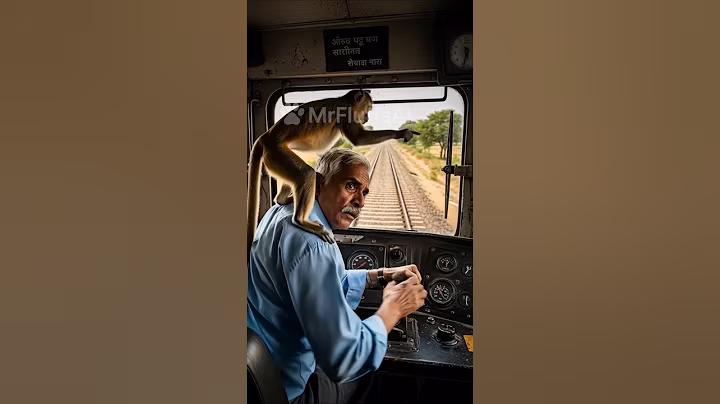 Monkey warns driver to stop #ai #monkey #animals #foryou #wildliferescue #rescue #animals