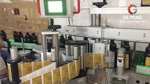 Automatic shampoo bottle single side vertical bottle labeling machine