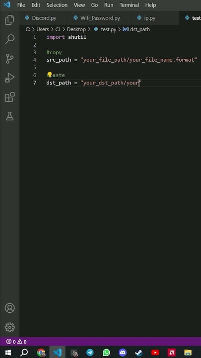 Copy & Paste with python #python #shorts - YouTube