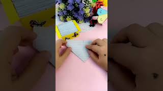 صنع اشياء بالورق . صنع سلة مهملات صغيره من الورق حرف إبداعية   اعمال يدويه سهلة  .DIY