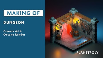 Dungeon | Lowpoly 3d Modeling Timelapse Tutorial | PlanetPoly