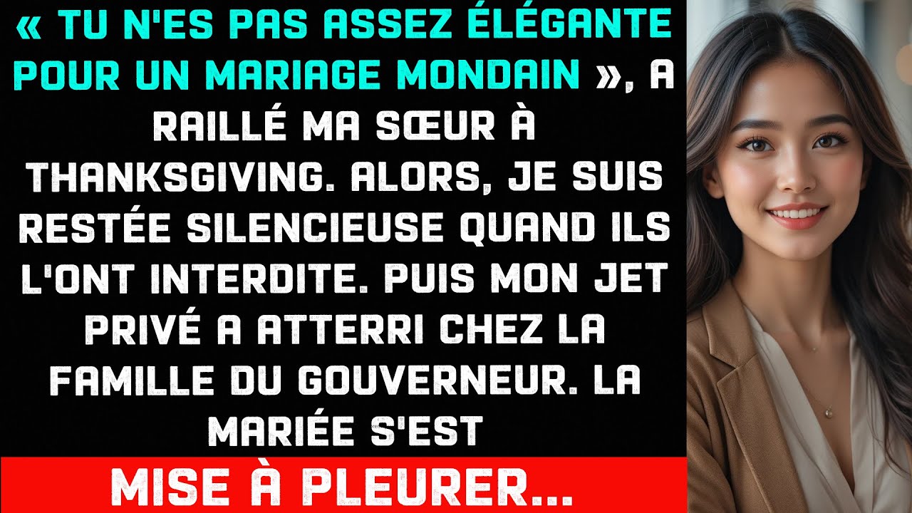 Au mariage de ma sœur, ils ont dit que je n'étais pas prêt, puis mon jet privé a atterri